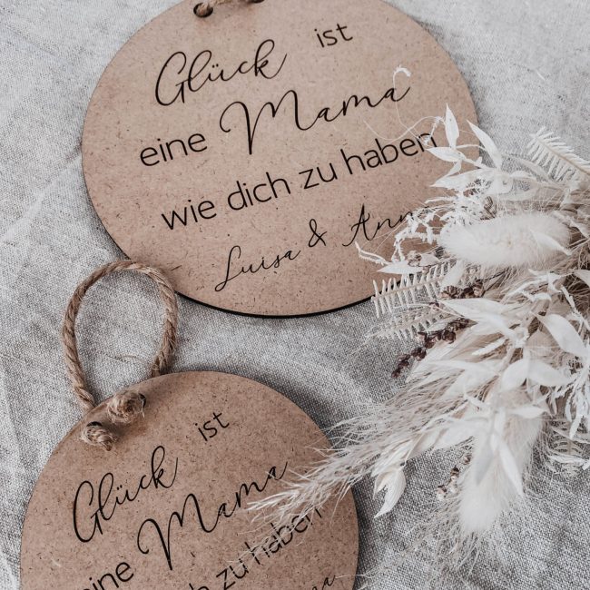 Holzschild "Glück ist eine Mama wie dich zu haben"